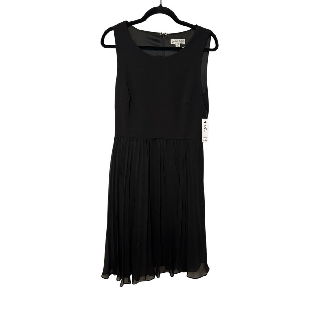 Shelby & Palmer Black Pleated Dress Sleeveless Career Party Women's‎ Size 10 NWT